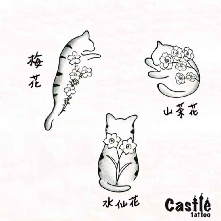 花卉貓咪